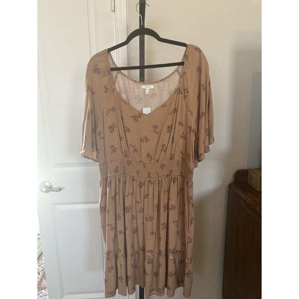 Maurices NWT Boho Floral Smocked Flutter Skater SzXL Dress Cottagecore Western - Picture 5 of 6